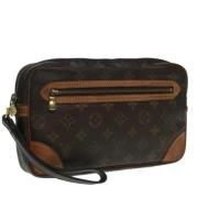 Pre-owned Canvas clutches Louis Vuitton Vintage , Brown , Dames