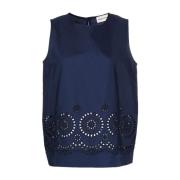 Blauwe Elegante Blouse Katoen Samenstelling P.a.r.o.s.h. , Blue , Dame...