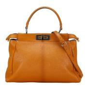 Pre-owned Leather handbags Fendi Vintage , Brown , Dames