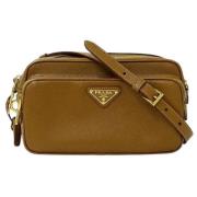 Pre-owned Leather shoulder-bags Prada Vintage , Brown , Dames