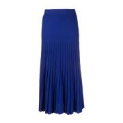 Blauwe Gebreide Rok Katoen Nylon P.a.r.o.s.h. , Blue , Dames