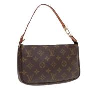 Pre-owned Canvas pouches Louis Vuitton Vintage , Brown , Dames