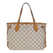 Pre-owned Canvas totes Louis Vuitton Vintage , White , Dames