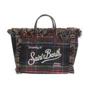 Geruite Patroon Colette Tas met Franje Randen MC2 Saint Barth , Multic...