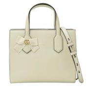 Pre-owned Leather handbags Gucci Vintage , White , Dames