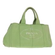 Pre-owned Canvas prada-bags Prada Vintage , Green , Dames