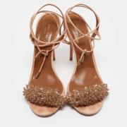 Pre-owned Suede sandals Aquazzura Pre-owned , Pink , Dames