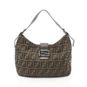 Pre-owned Canvas shoulder-bags Fendi Vintage , Brown , Dames