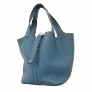 Pre-owned Leather shoulder-bags Hermès Vintage , Blue , Dames