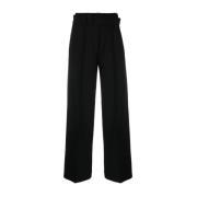 Zwarte Dubbel Geweven Geriemde Broek Dkny , Black , Dames