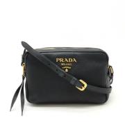 Pre-owned Leather crossbody-bags Prada Vintage , Black , Dames