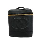 Pre-owned Leather clutches Chanel Vintage , Black , Dames