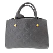 Pre-owned Canvas handbags Louis Vuitton Vintage , Black , Dames