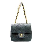 Pre-owned Leather chanel-bags Chanel Vintage , Black , Dames