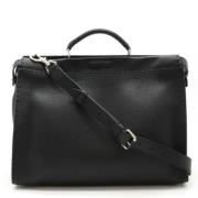 Pre-owned Leather briefcases Fendi Vintage , Black , Dames