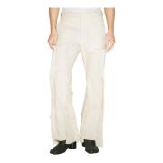 Gescheurde Paneel Wollen Broek Comme des Garçons , Beige , Heren