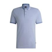 Blauw Polo Shirt met Tipped Stripes Hugo Boss , Blue , Heren