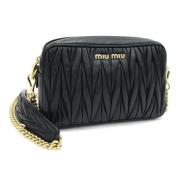 Pre-owned Leather shoulder-bags Miu Miu Pre-owned , Black , Dames