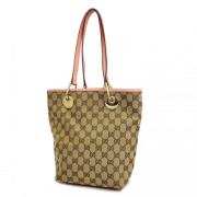 Pre-owned Canvas shoulder-bags Gucci Vintage , Beige , Dames