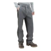 Jeans met gecoate panelen en paneelconstructie Diesel , Gray , Heren