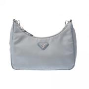 Pre-owned Nylon shoulder-bags Prada Vintage , Blue , Dames