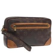 Pre-owned Canvas clutches Louis Vuitton Vintage , Brown , Dames