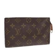 Pre-owned Canvas pouches Louis Vuitton Vintage , Brown , Dames