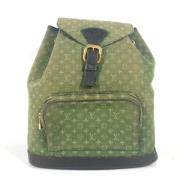 Pre-owned Canvas backpacks Louis Vuitton Vintage , Green , Dames