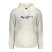 Hoodie Wit Geborduurd Logo Pepe Jeans , White , Heren