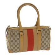 Pre-owned Canvas gucci-bags Gucci Vintage , Beige , Dames