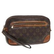 Pre-owned Canvas clutches Louis Vuitton Vintage , Brown , Dames