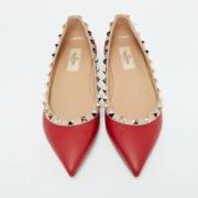 Pre-owned Leather flats Valentino Vintage , Red , Dames