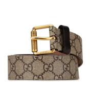 Pre-owned Leather belts Gucci Vintage , Beige , Heren