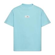 T-shirt met logo patch MM6 Maison Margiela , Blue , Heren