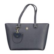 Blauwe Schoudertas met Ritssluiting Tommy Hilfiger , Blue , Dames