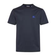 Blauw Equestrian Knight Design T-shirt Burberry , Blue , Heren