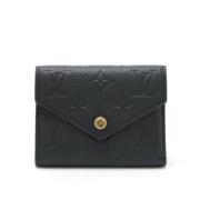 Pre-owned Leather wallets Louis Vuitton Vintage , Black , Dames