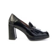 Leren Mocassin met Hak voor Vrouwen Wonders , Black , Dames