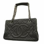 Pre-owned Leather chanel-bags Chanel Vintage , Black , Dames