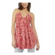 Roze Bloemen V-hals Blouse Free People , Pink , Dames