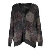 Zwarte Cardigan met Lange Mouwen Desigual , Black , Dames