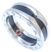 Pre-owned Metal rings Bvlgari Vintage , Black , Dames