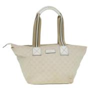 Pre-owned Canvas gucci-bags Gucci Vintage , White , Dames