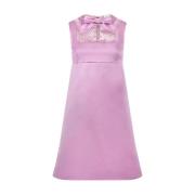 Lila Satijnen Strik Jurk Nina Ricci , Pink , Dames