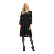 Elegante Kantjurk in Zwart IN Front , Black , Dames