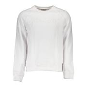 Witte Katoenen Sweater met Lange Mouwen Guess , White , Heren