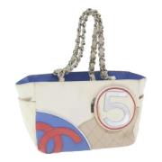 Pre-owned Canvas handbags Chanel Vintage , White , Dames