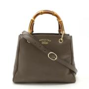 Pre-owned Leather gucci-bags Gucci Vintage , Brown , Dames