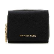 Stijlvolle zwarte leren Empire portemonnee Michael Kors , Black , Dame...