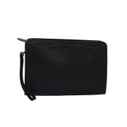 Pre-owned Leather clutches Burberry Vintage , Black , Dames